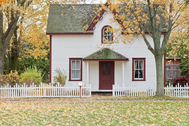 Picture of a cozy little house in autumn